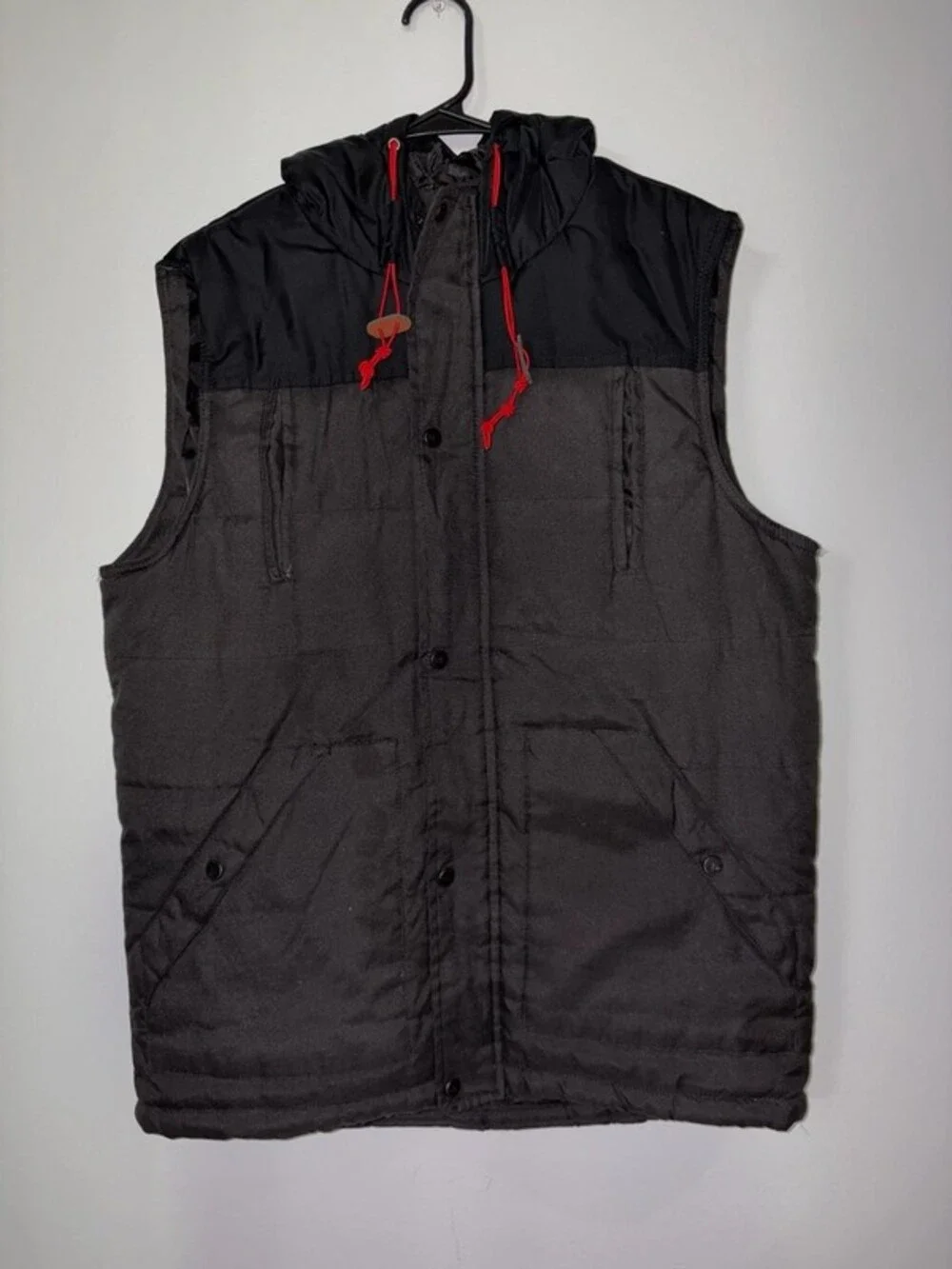 American Stitch Men's Hooded Puffer Vest Black Size XL
